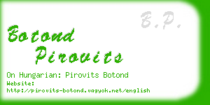 botond pirovits business card